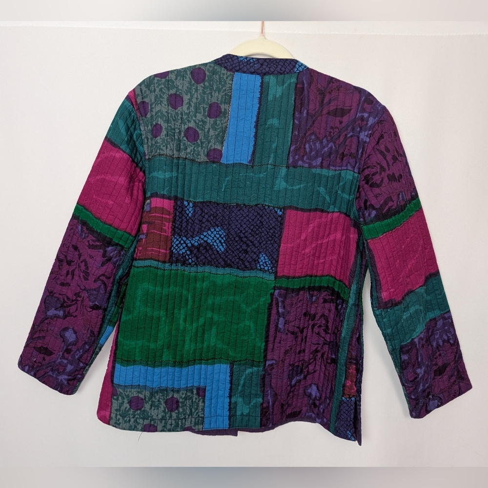 Colorful Patchwork Quilted Jacket - image 2